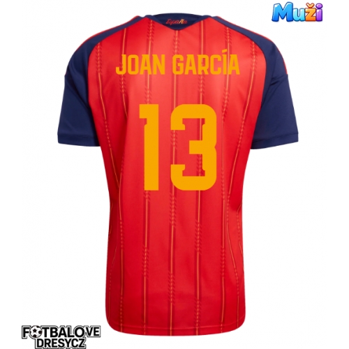 Španělsko Joan Garcia #13 Domácí Dres MS 2026 Krátký Rukáv Španělsko Joan Garcia #13 Domácí Dres MS 2026 Krátký Rukáv